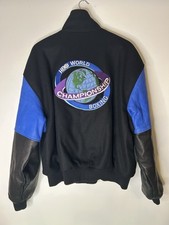 Giacca pelle lana boxe vintage