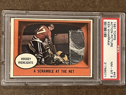 1961 topps psa 8 azione - 1961, #43