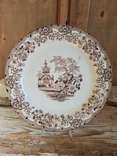 1900 SC Richard Grande Piatto Vassoio Portata Decoro Colandine Terraglia 