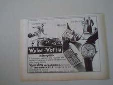 advertising Pubblicità 1938 OROLOGIO WYLER VETTA INFRANGIBILE