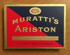 Pacchetto vuoto sigarette vintage Muratti's Ariston  