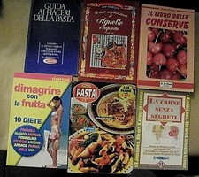 Lotto di 5 LIBRI E RIVISTE DI CUCINA / Titoli in foto