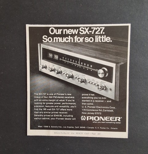 Pioneer 727 ricevitore - pioneer,