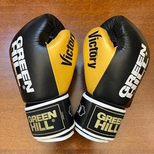 Guantoni Victory Green Hill 16oz pelle guanti boxe pugilato usati