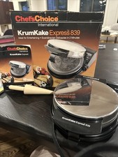 Crepiera per pizzelle Chef's Choice KrumKake Express 839 con scatola e cono originali