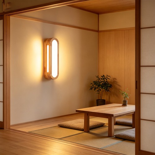 Applique led legno 12w - legno, lampada