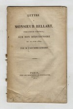 Lettre a monsieur Bellart