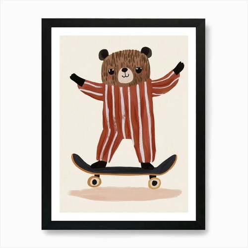 Orso skateboard asilo - su, nido
