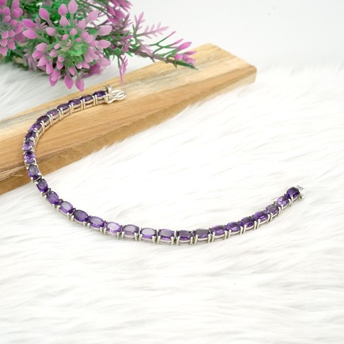 Bracciale tennis ametista