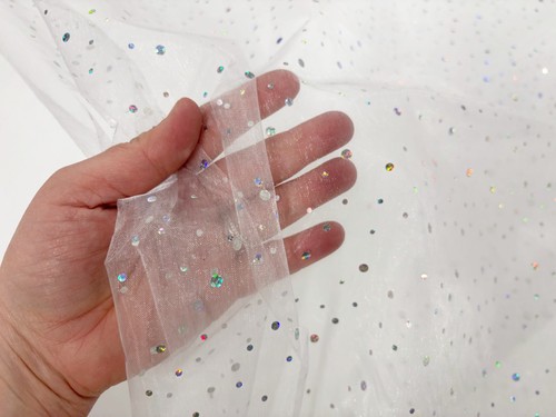 Tessuto organza scintillante