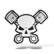 Sticker teschio pistoni - sticker,