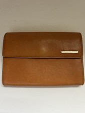 Portafoglio donna PIQUADRO morbida PELLE ITALIANA - Cognac 6,25” X 4,5” chiusura a scatto