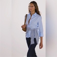 Zara Blue Button Down Shirt 
