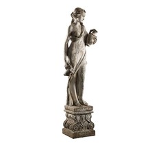 Statua da Giardino Antica Figura Femminile Graniglia Italia XX Secolo