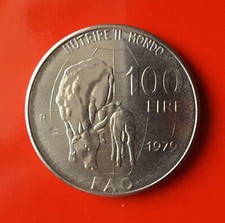 100 LIRE 1979 FAO ERRORE MANCANZA DI METALLO A SX DEL SEGNO DELLA ZECCA R [G829]