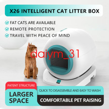 Lettiera Auto Smart per Gatti Controllo APP Plastica Setacciatura Gatto WC Vassoio da Viaggio 65L