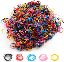 1500 Elastici per Capelli Piccoli, Mini Elastici in Gomma per Bambini, Donne, Ra