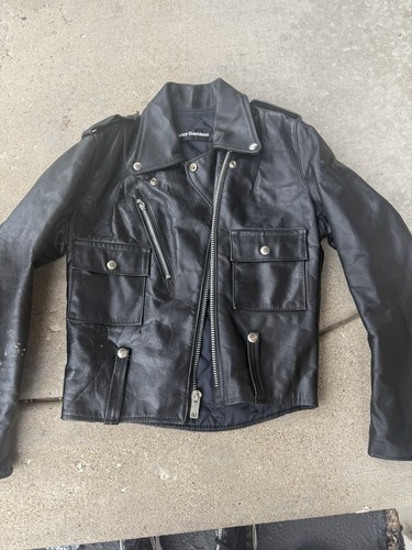 Giacca pelle vintage amf - giacca, di