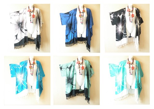 Cg42 floral batik cardigan - floral,