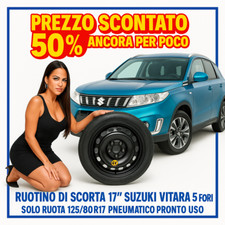 Ruotino Di Scorta 17" Suzuki Vitara 5 Fori Ruota E Pneumatico 125/80R17