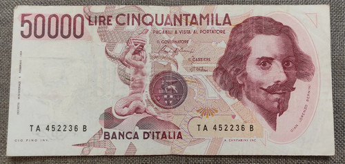 50000 lire bernini - 50000, tipo