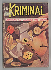 FUMETTO KRIMINAL N°289 LO SCOMMETTITORE 1971 NO ADESIVI