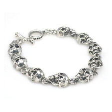 Bracciale a catena con teschio piatto Amigaz 7,5 ''