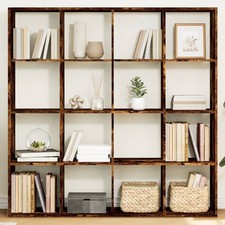 vidaXL Libreria Rovere Fumo 137,5x29x137,5 cm in Legno Multistrato
