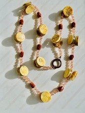 Collana bottoni corno - collana,