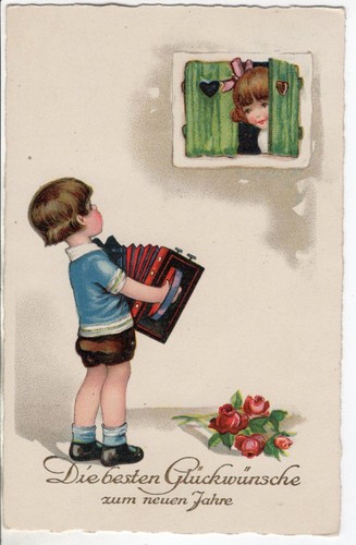 Cartolina auguri bambino con - cartolina, auguri,