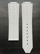 Cinturino/cinturino orologio Hublot bianco Big Bang gomma OEM adatto per Big Bang 44/45 mm