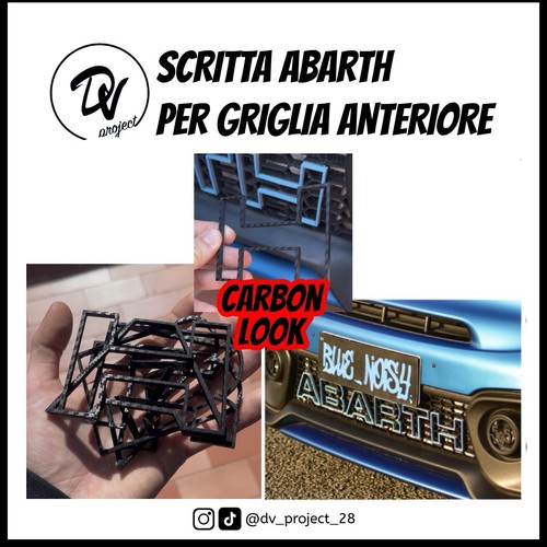Scritta abarth per - per, paraurti