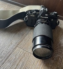 Fujica AX 3 fotocamera reflex pellicola 35 mm con obiettivo Tokina 80-200 mm