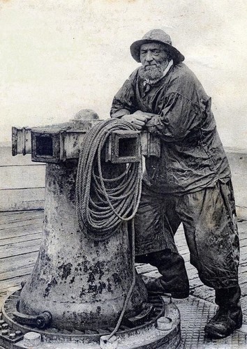 Pescatore nel 1920 vecchi - , di