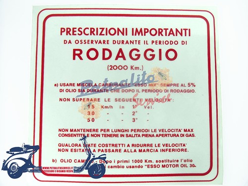 Adesivo rodaggio 3 marce - adesivo, 5%
