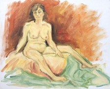 Dipinto Vintage Nudo Femminile