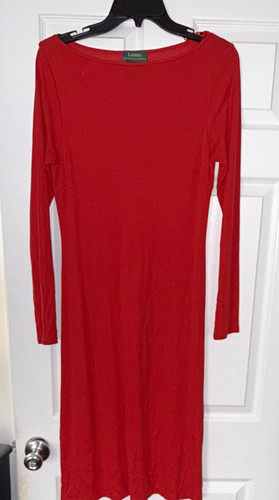 Abito tubino maglia rosso