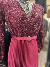 vestito donna elegante lungo cerimonia Bordo ‘