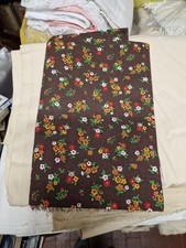 scampolo Tessuto Cotone Marrone e Fiorellini H. Cm. 147x220  B3 Cotton°