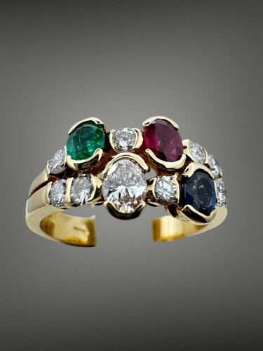 Anello oro giallo arlecchino - anello,