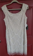 Adriana papell abito beige - papell, con