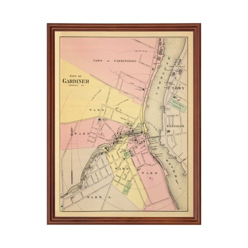 Vecchia mappa gardiner me - vecchia, di