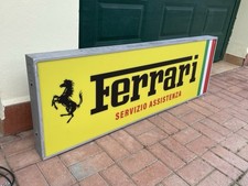 FERRARI SERVIZIO ASSISTENZA INSEGNA LUMINOSA NEON USATA GRANDE 150x50cm