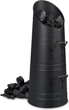 Contenitore Porta Carbone Da Camino, Secchio per Pellet, Portacenere in Metallo 