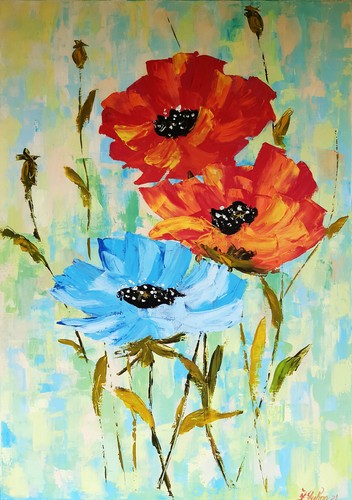 Pittura papaveri pittura