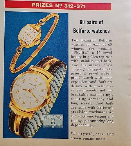 Orologio belforte oro 1958 - belforte,