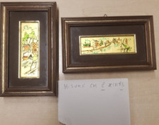 Coppia Quadretti foglia d'oro