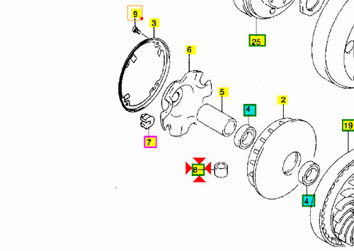 Kit rulli variatore frizione - kit,