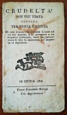 Crudeltà non più udita seguita tra Pescia e Pistoia Letteratura popolare Toscana