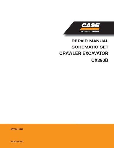 Case cx290b escavatore - case,